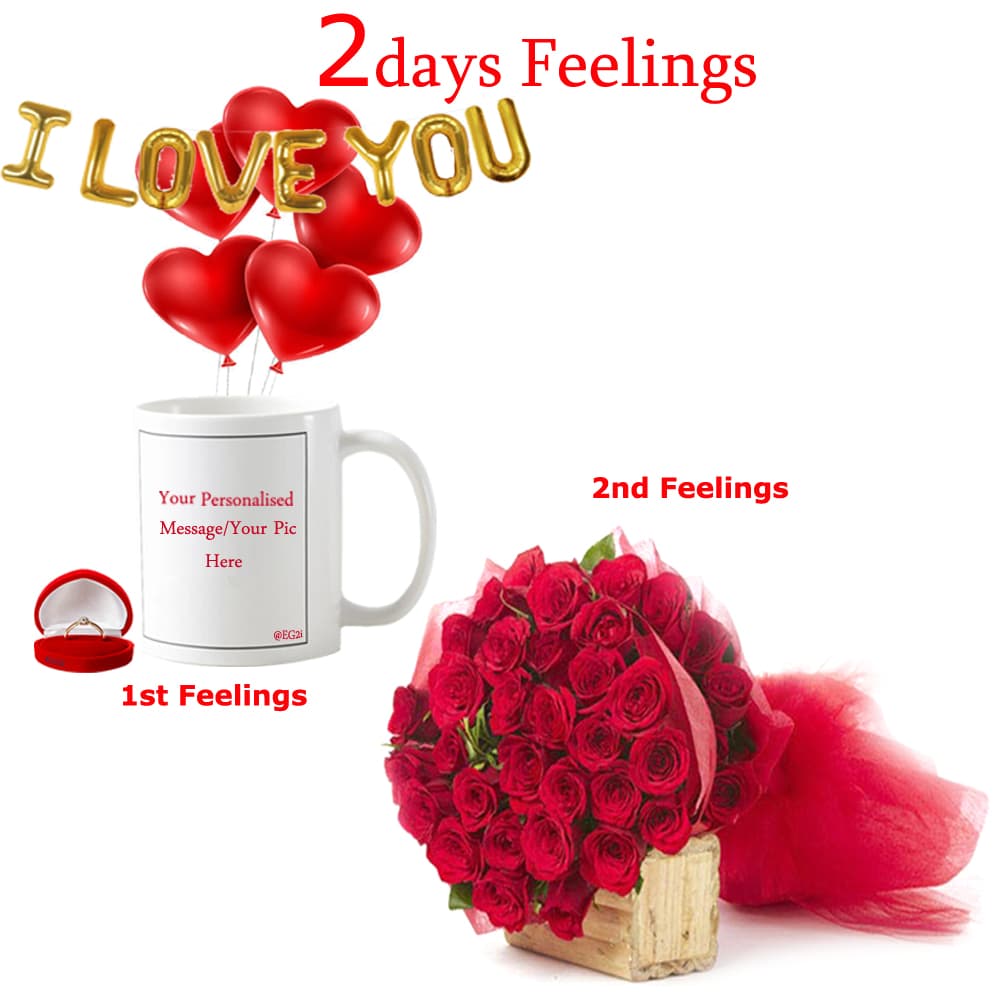 Two Days Flowers Bouquet with Mug
