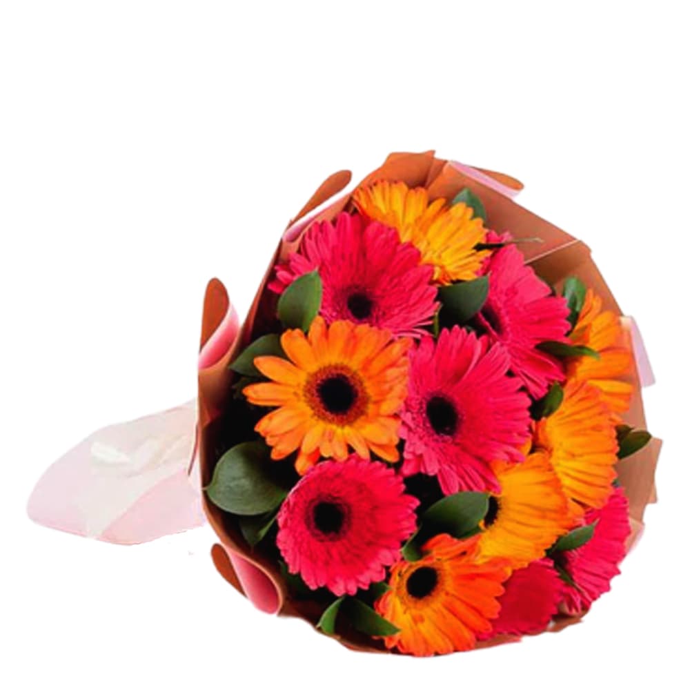 Orange and Pink Gerbera Bouquet