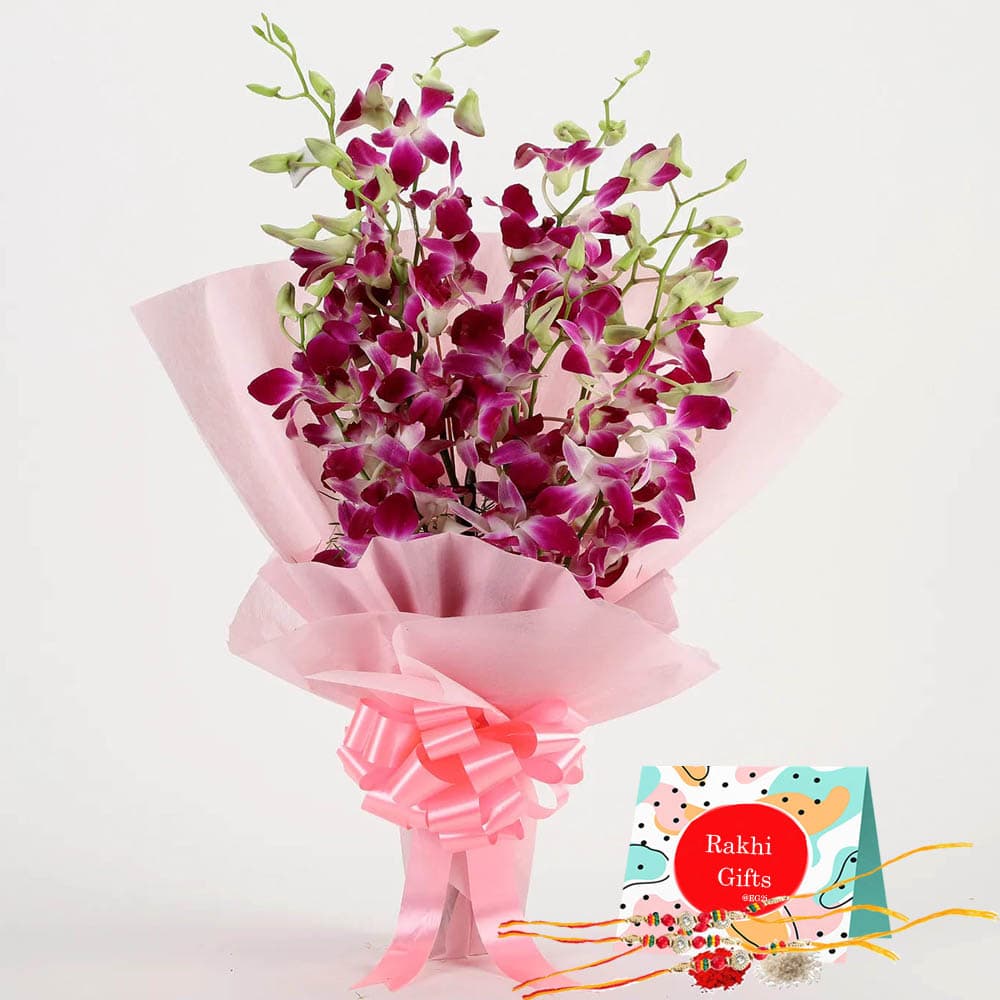 Orchid bouquet for sibling