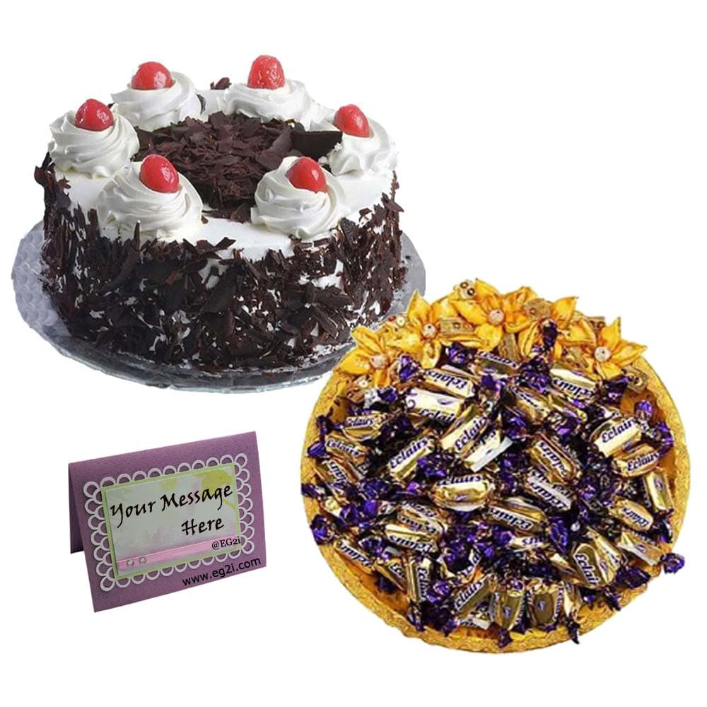 Black Forest Cake with Chocolairs basket