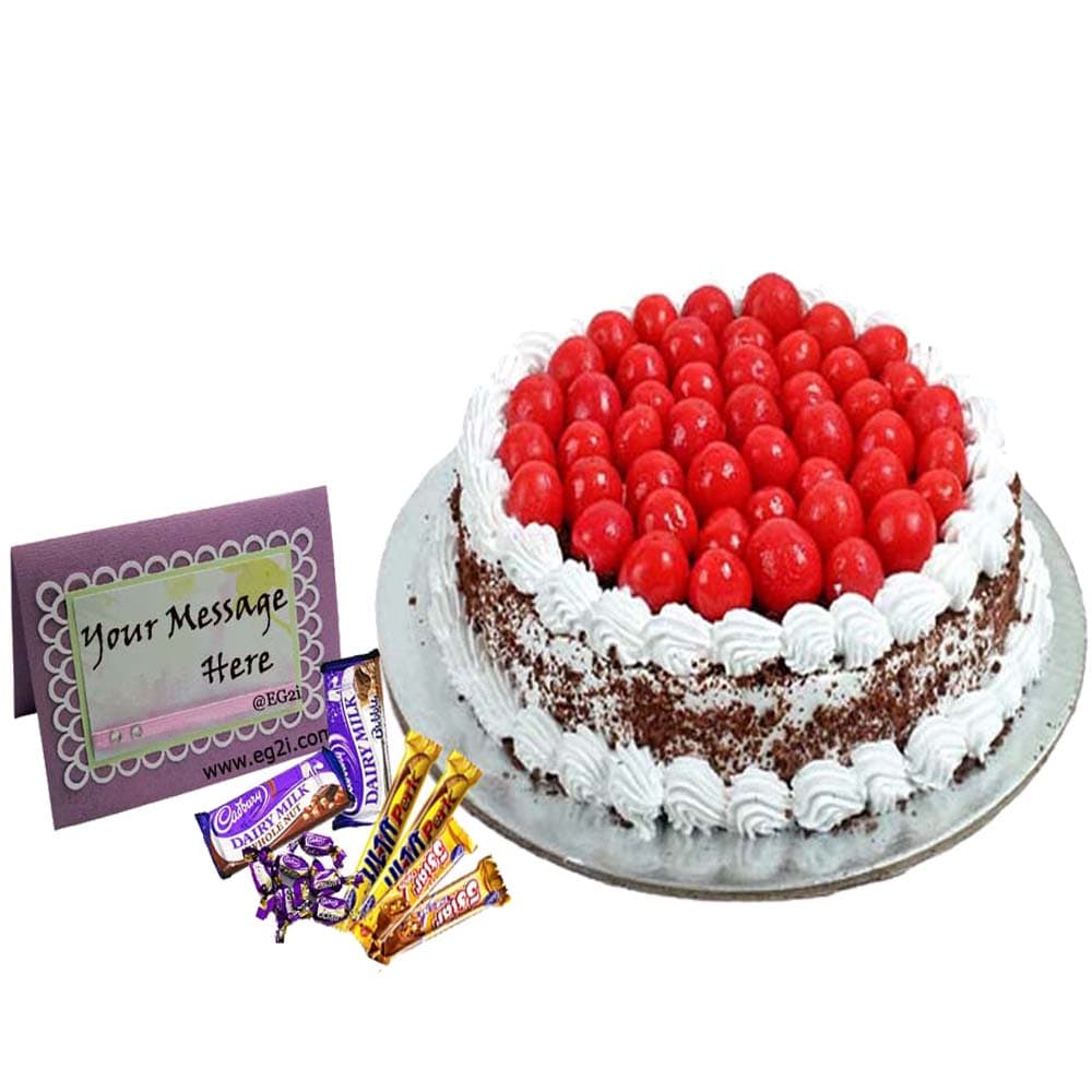 Black Forest Cake with Mixed Cadburry Chocolates