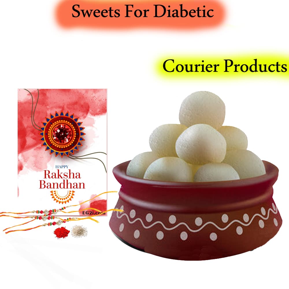 Diabetic Rossogolla from K C Das with Rakhi