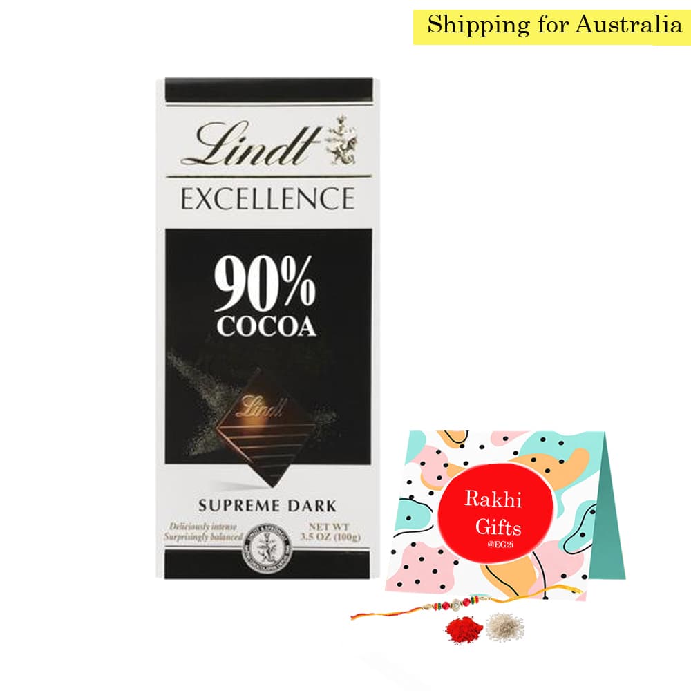 1 Rakhi and 100gm Lindt Chocolate Bar