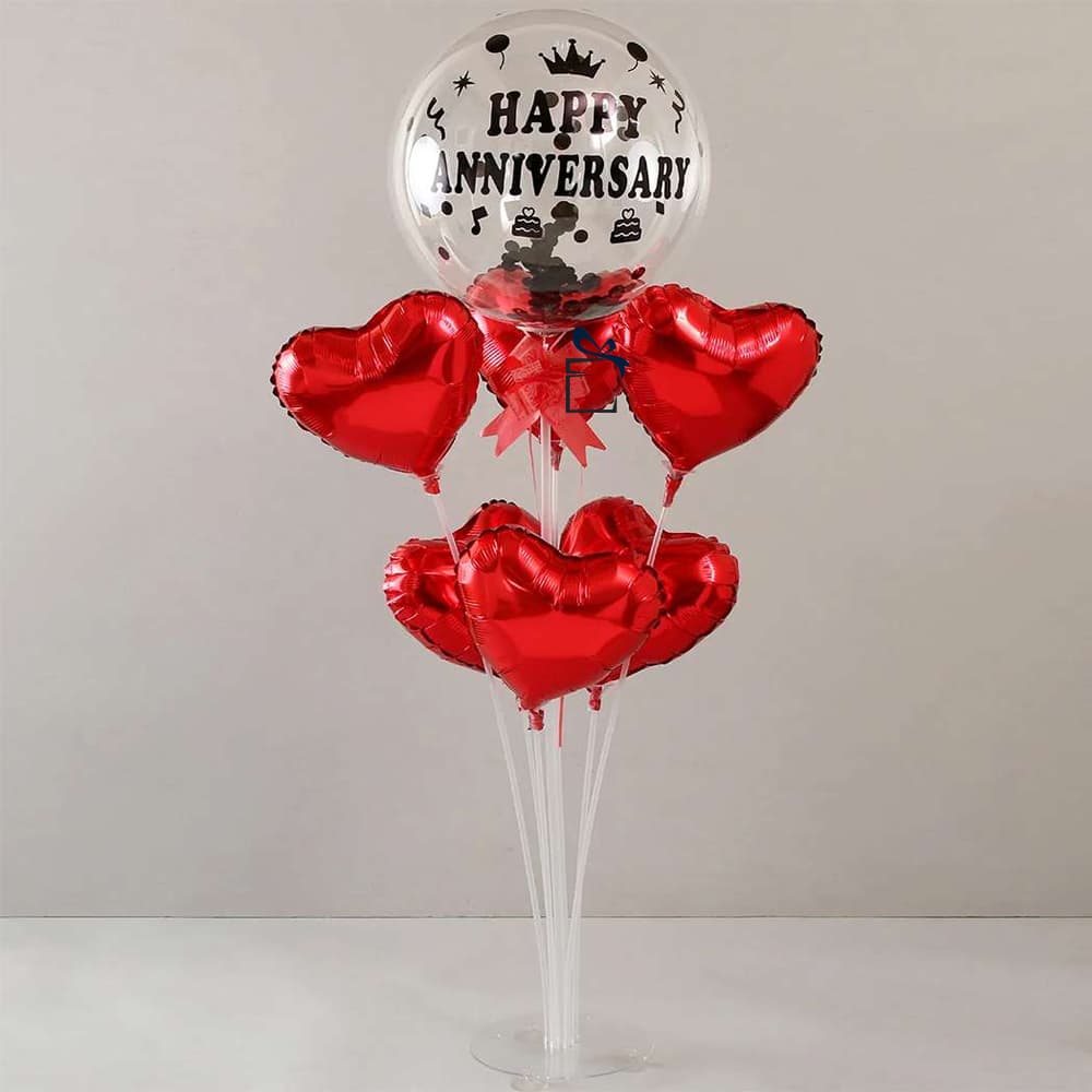 Foils Balloons and Transparent ballons Arrangement