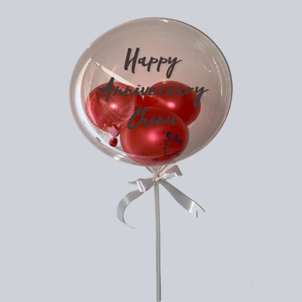 Single Transparente Balloons Hand Bouquet
