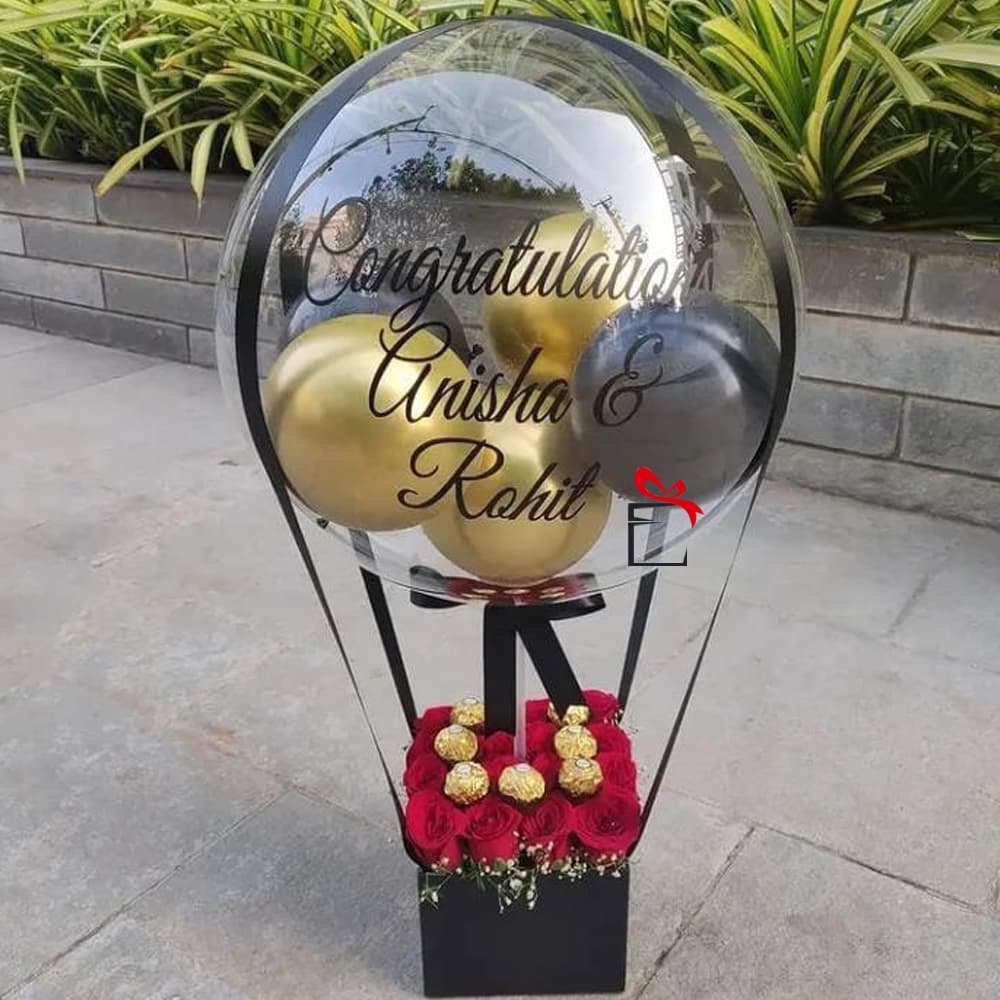 Square Box Arrangement with Balloons arrangement