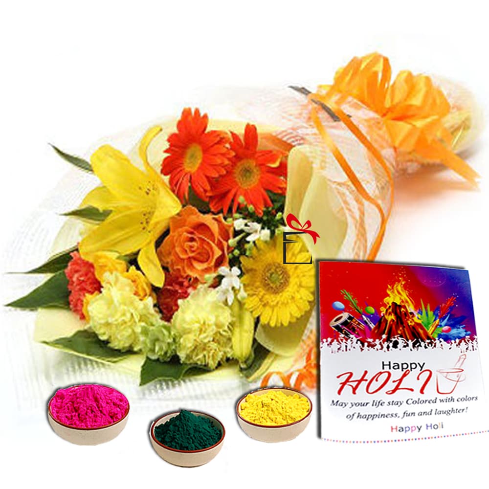 Colorfull flowers for Holi