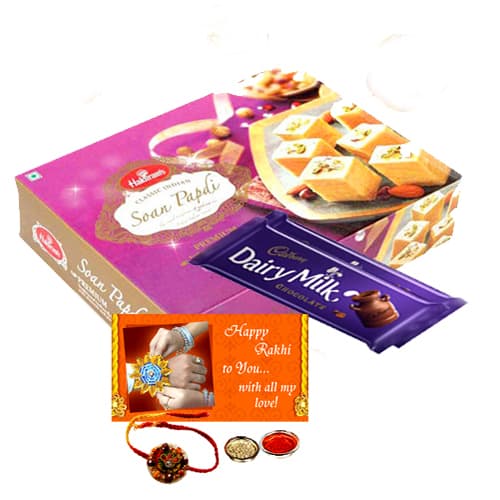 SoanPapdi with Chcolate Rakhi