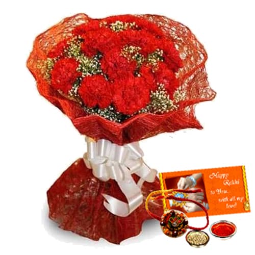 Red Gold With Rakhi